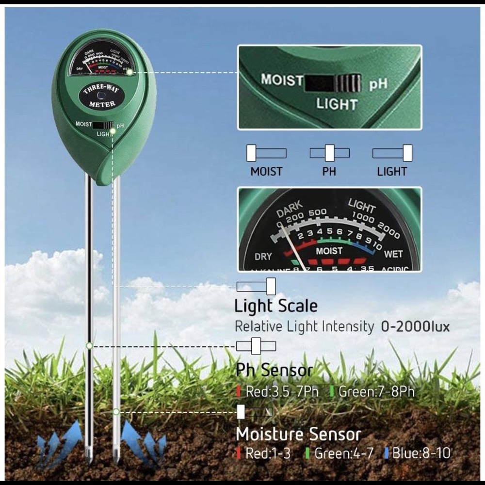 Soil pH meter for plant